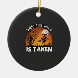 Witch Is Taken Broom Tree Graveyard Halloween_1 Ceramic Tree Decoration
