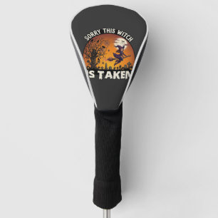Witch Is Taken Broom Tree Graveyard Halloween_1 Golf Head Cover