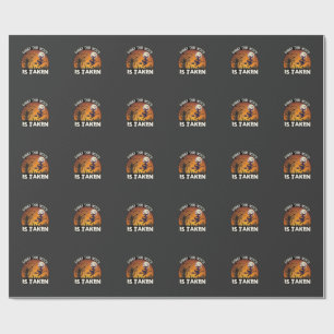 Witch Is Taken Broom Tree Graveyard Halloween_1 Wrapping Paper