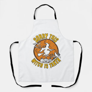 Witch Is Taken Halloween Pumpkins Cat_1 Apron