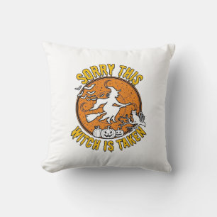 Witch Is Taken Halloween Pumpkins Cat_1 Cushion