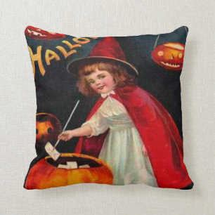 Witch & Jack O' Lanterns Cushion
