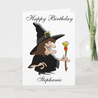 Witch Just Add Name Birthday Card