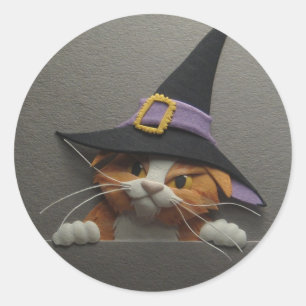Witch Kitten Stickers