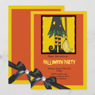 witch legs Halloween Invitation