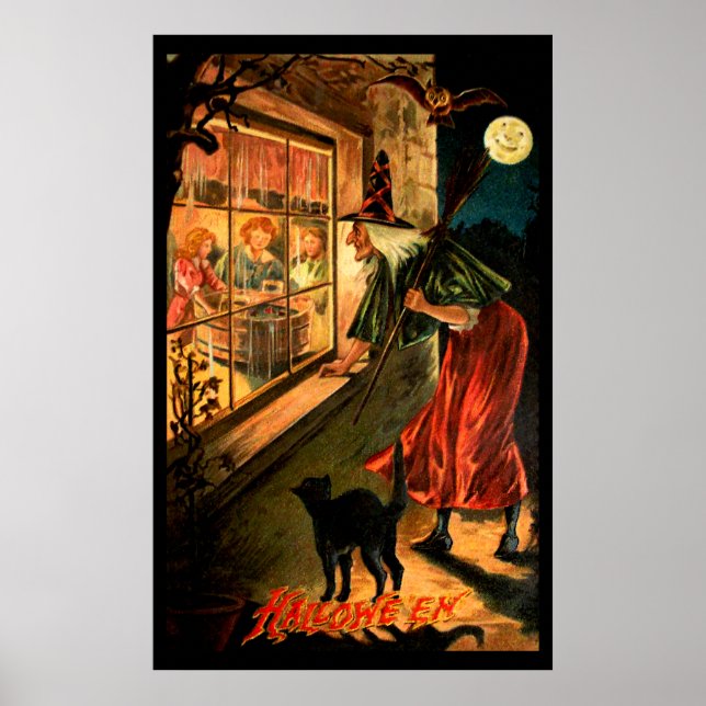 Witch Looking Through Window Poster (Front)