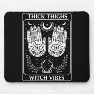 Witch lover witchy halloween spooky thick thighs mouse mat