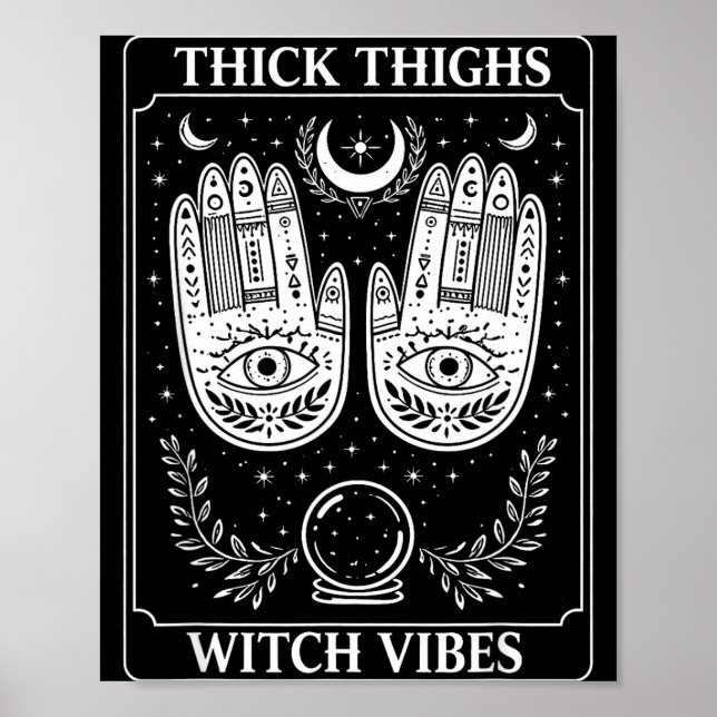 Witch lover witchy halloween spooky thick thighs poster (Front)
