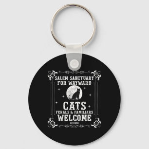 Witch M Sanctuary For Wayward Black Cats 1692 Key Ring