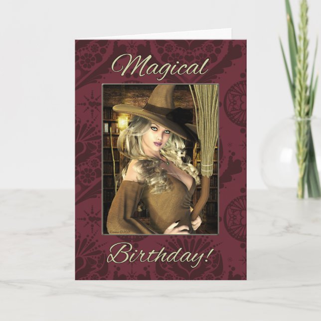 Witch Magical Birthday Card (Front)