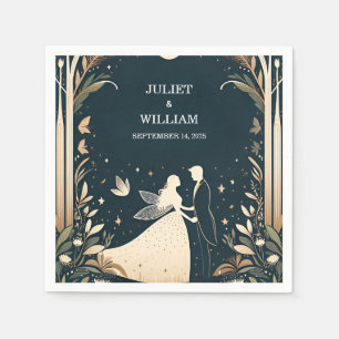 Witch Magical Dream Mystical Stars Moon Wedding Napkin