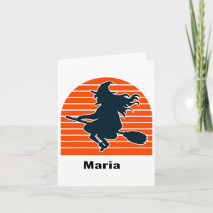 Witch Maria Halloween Personalised Card