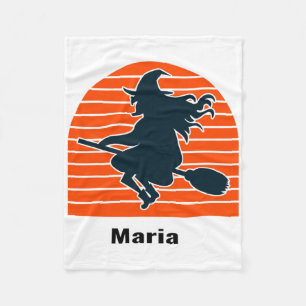 Witch Maria Halloween Personalised Fleece Blanket