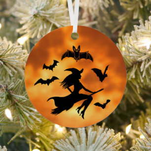 Witch  metal tree decoration