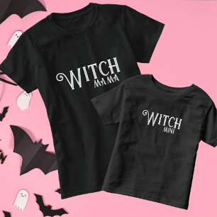 Witch Mini Halloween Mama Matching White Toddler T-Shirt