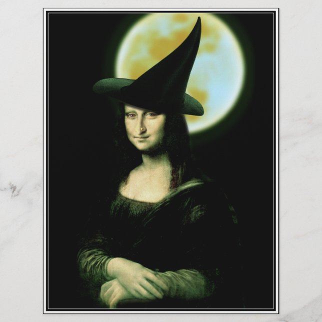 Witch Mona Lisa Halloween Full Moon (Front)