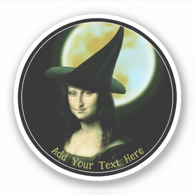 Witch Mona Lisa Halloween Full Moon (Front)