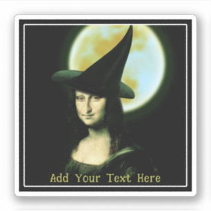 Witch Mona Lisa Halloween Full Moon