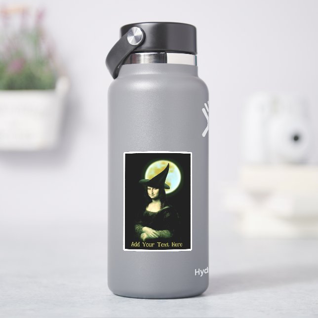 Witch Mona Lisa Halloween Full Moon (HydroFlask)