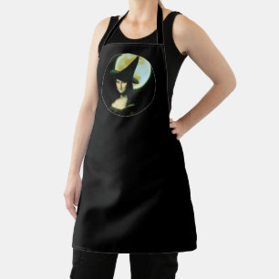 Witch Mona Lisa Halloween Full Moon Apron