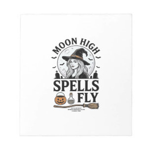 Witch Moon Shirt Vintage Engraving Halloween Tee_1 Notepad