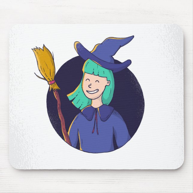 Witch Mouse Mat (Front)