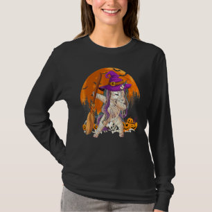 Witch Mummy Unicorn Dabbing With Broom Halloween C T-Shirt