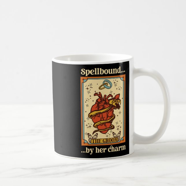 Witch Mystical Funny Bride And Groom Spellbound By Coffee Mug (Right)