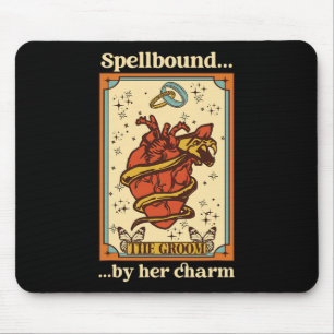 Witch Mystical Funny Bride And Groom Spellbound By Mouse Mat