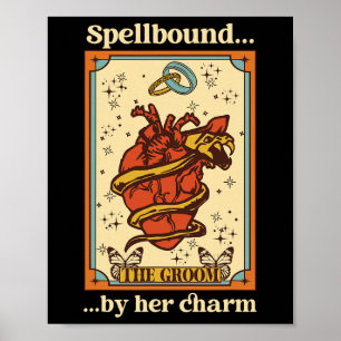 Witch Mystical Funny Bride And Groom Spellbound By Poster