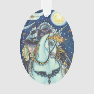 WITCH OF SLEEPY HOLLOW Halloween ORNAMENT Oval