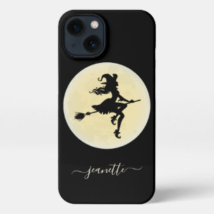 Witch on a broom Personalised iPhone 13 Case