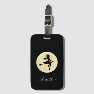 Witch on a broom Personalised Luggage Tag