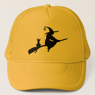 Witch on a Broom Trucker Hat