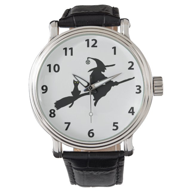 Witch on a Broom Watch (Front)