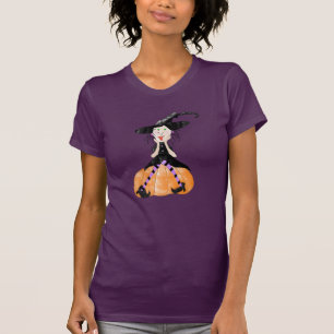 Witch On A Pumpkin Halloween Shirt