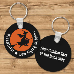 Witch on Broom Key Ring