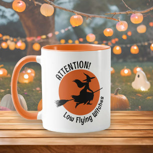Witch on Broom Mug