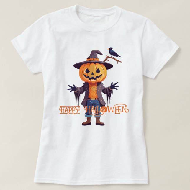 Witch on Broomstick T-Shirt (Design Front)