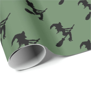 Witch On Broomstick Wrapping Paper