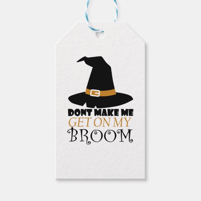 Witch on Halloween Gift Tags (Front)