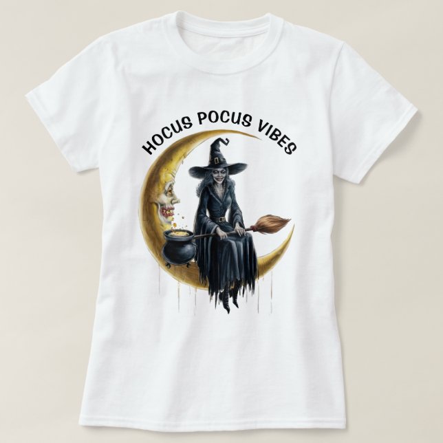 Witch on the Moon T-Shirt (Design Front)