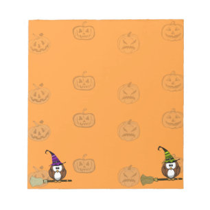 witch owl notepad