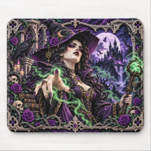 Witch, Paper Cut Monster Mouse Mat