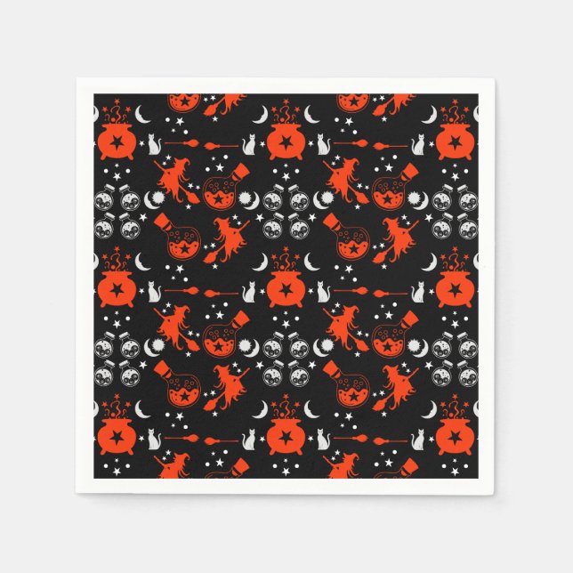 Witch Party Night Gift Decor Napkin (Front)