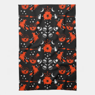 Witch Party Night Gift Decor Tea Towel