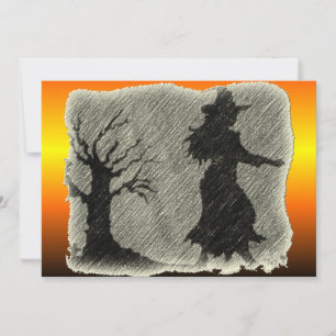 Witch Pencil Invitation