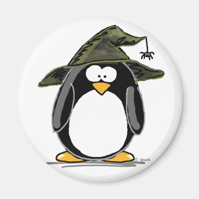 Witch Penguin Magnet (Front)