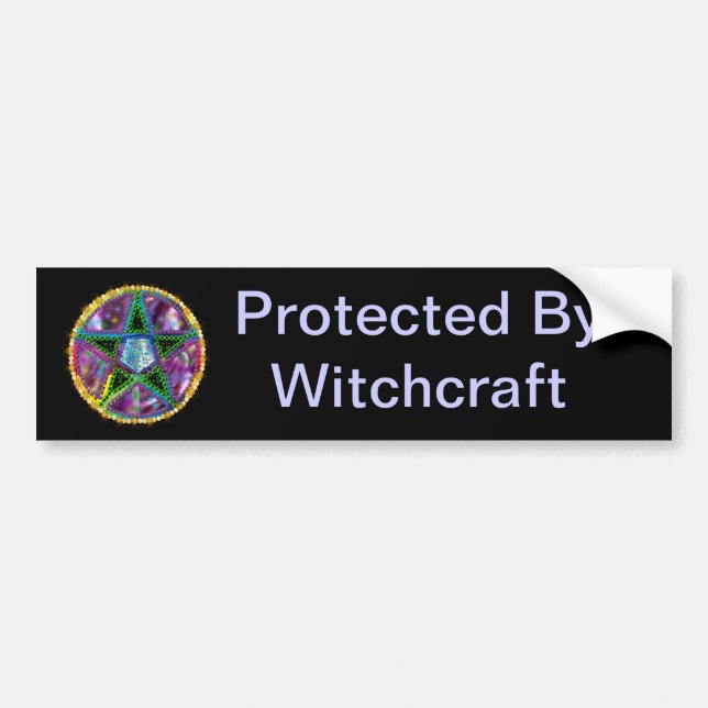 Witch Pentagram Bumper Sticker (Front)