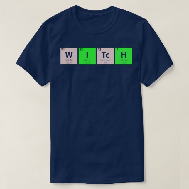 Witch Periodic Table T-Shirt (Design Front)